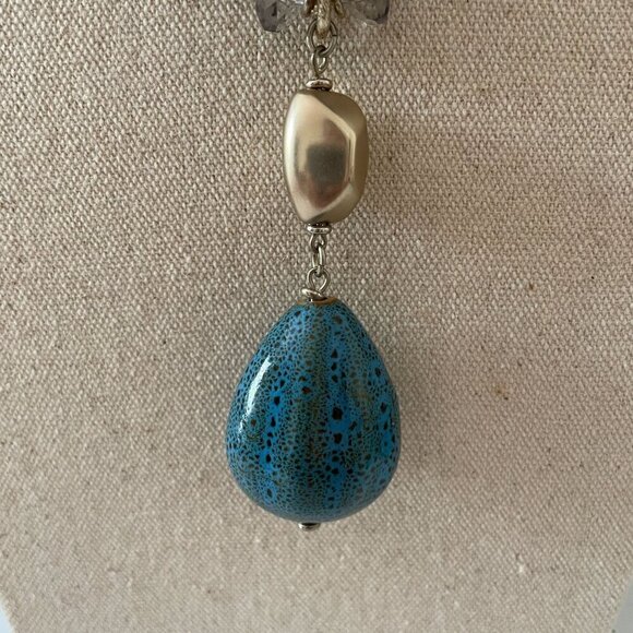 NWT Chico's Salacia Pendant Faceted Bead Statement Ethnic-Inspired Necklace 18" - Picture 5 of 5